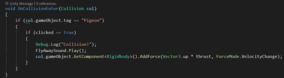 Pigeon Shooing Code